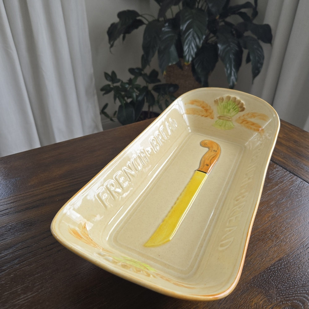 Vintage 60's 70's Los Angeles Potteries French Bread Serving Tray Calif. USA - Picture 6 of 9
